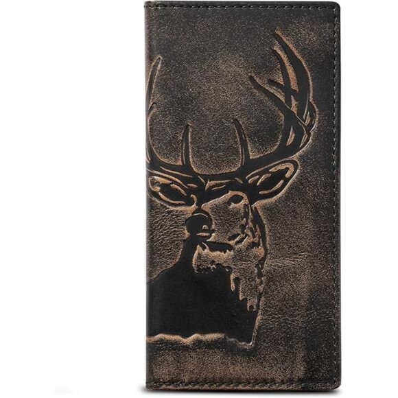 Full Grain Leather With Hand Burnished Finish | Long Bifold Wallet| Rodeo Wallet - Picture 7 of 7